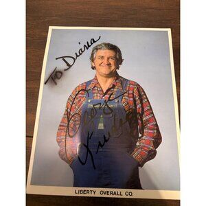Autograghed Photo of Actor George Lindsey Liberty Overalls 8x10